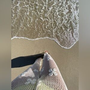 Zara Crochet Lace Shorts - Cream